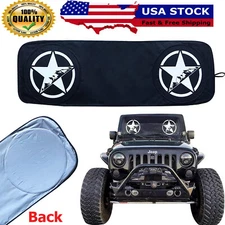 Front Windshield Sunshade Sun Shade Star for 1985-2018 Jeep Wrangler JK TJ LJ