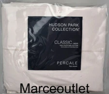Hudson Park Classic Linens Egyptian Cotton Percale FULL Flat Sheet Blush