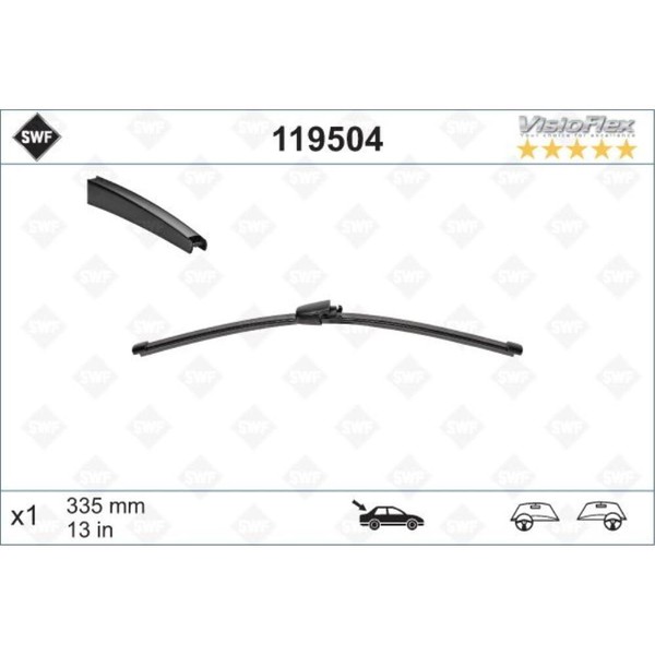 SWF Wischblatt Hinten FüR VW Golf V 1K1 Seat Ibiza IV Sportcoupe 6J1 6P5-image