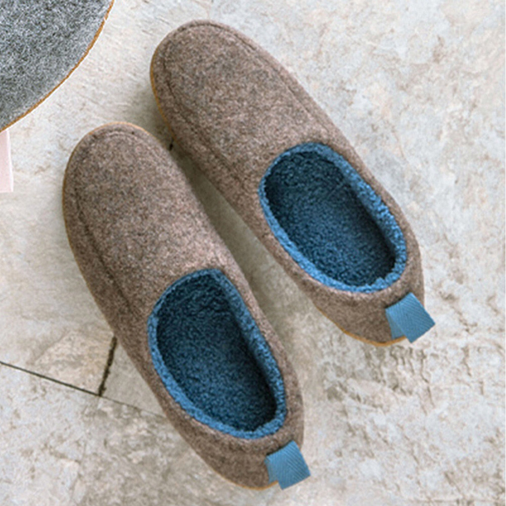 SAOLA Scarpe donna uomo interno casa suola morbida antiscivolo casa feltro scarpe comode schiena chiusa