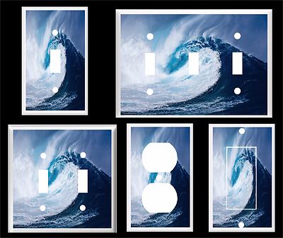 PERFECT OCEAN WAVE LIGHT SWITCH COVER PLATE   