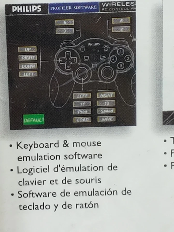 PHILIPS WIRELESS PC GAME ANALOG CONTROLLER SGC2910BB/27 w/USB Receiver Dongle - Image 4 of 4