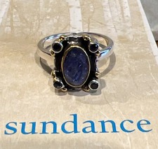 NWT Sundance Catalog Silver Gold Iolite  Castle Keep Ring  Size 9 178