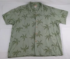 Paradise Found Hawaiian Shirt XL Men Vintage Floral SS Button Up All Over Print 