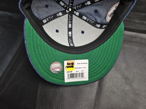 Los Angeles Dodgers New Era Fitted Denim Blue Size 7 3/8 MLB 1980 All-Star Game - Picture 8 of 9