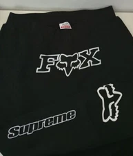 FW20 Supreme x Fox Racing sweatpant pants black size XL trousers