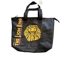 Disney The Lion King Black Broadway Musical Canvas Zip Tote Bag NWT
