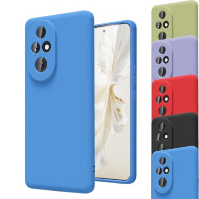 Für Honor 200 Hülle, Slim Flüssig Silikon Case Stoßfest Gel Handy Cover