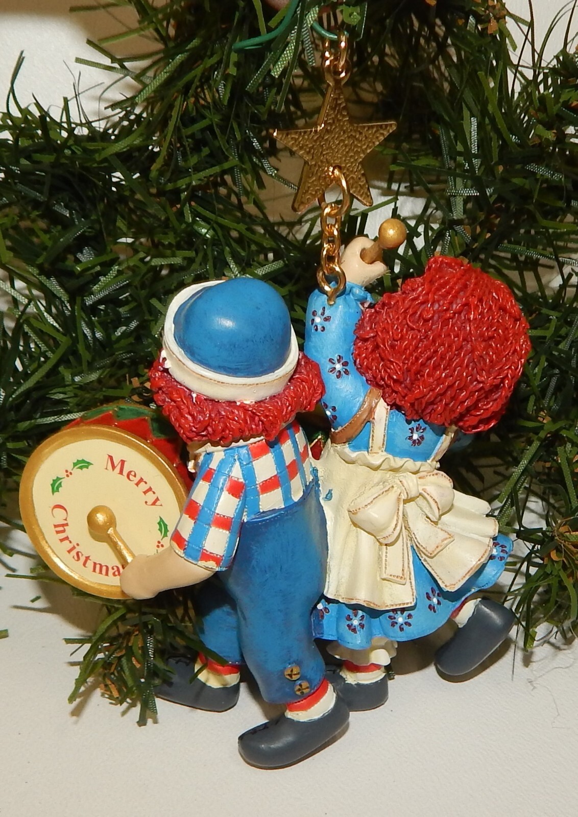 2012 Danbury Mint Raggedy Ann & Andy Holiday Parade Drum Christmas