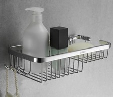 Stainless steel 304 Bathroom Soap Holder Shampoo Basket Shelf Chrome Soap Dish