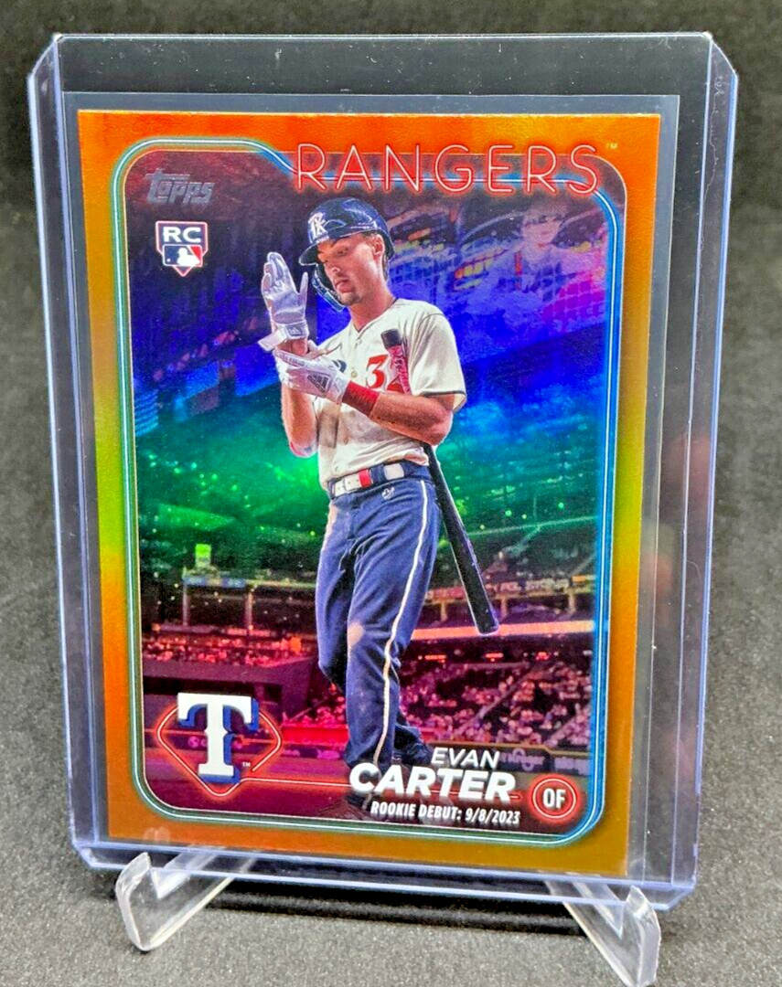 2024 Topps Update EVAN CARTER RC Debut Gold Foil #US58 Rangers