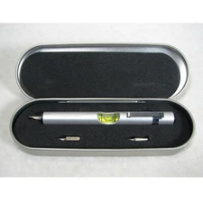 Pocket Screwdriver Level 3 Interchanging Bits In Metal Case