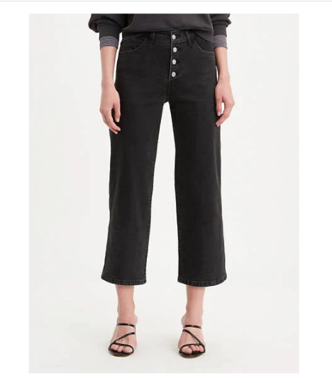 mile high cropped wide leg levis