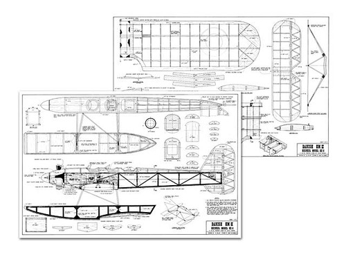 Danish HM-II Float Plane 63" Wingspan RC Model Airplane Printed Plans &Templates - Picture 2 of 2