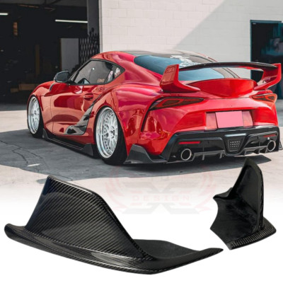 Carbon Rear Bumper Side Corner Aprons Spats For Toyota Supra A90 A91 ...