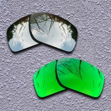 US Silver Green Polarized Replacement Lenses For-Oakley Big Taco