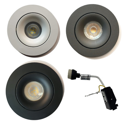4x Deckeneinbauleuchten groß GU10 LED schwenkbar Einbaustrahler dimmbar Strahler