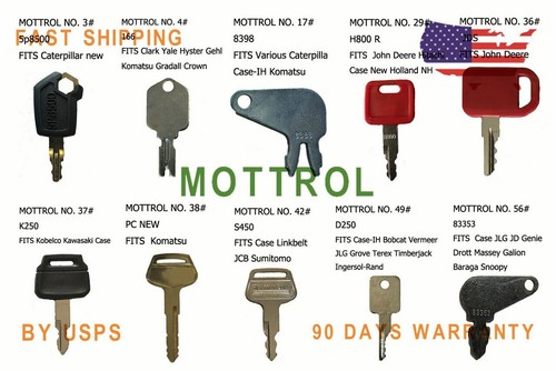 KEY SET 1# 10PCS 5P8500,166,8398,H800,JDS,K250,PC200-7,S450,D250,83353 ...