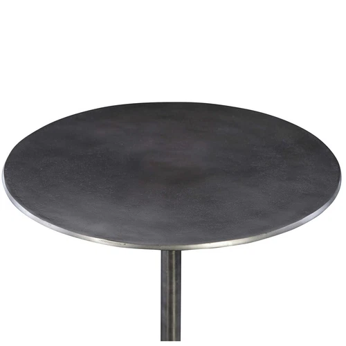 INDUSTRIAL STYLE BEACON CAST ALUMINUM 25" END DRINK TABLE UTTERMOST 25058 - Picture 3 of 4
