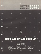 Marantz Service Manual Model SD440 Cassette tape deck player factory Repair Book