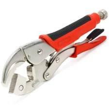 Powerbuilt 645016 Locking Pliers with Pivot Jaw, 10" , Red
