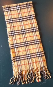 tan burberry scarf