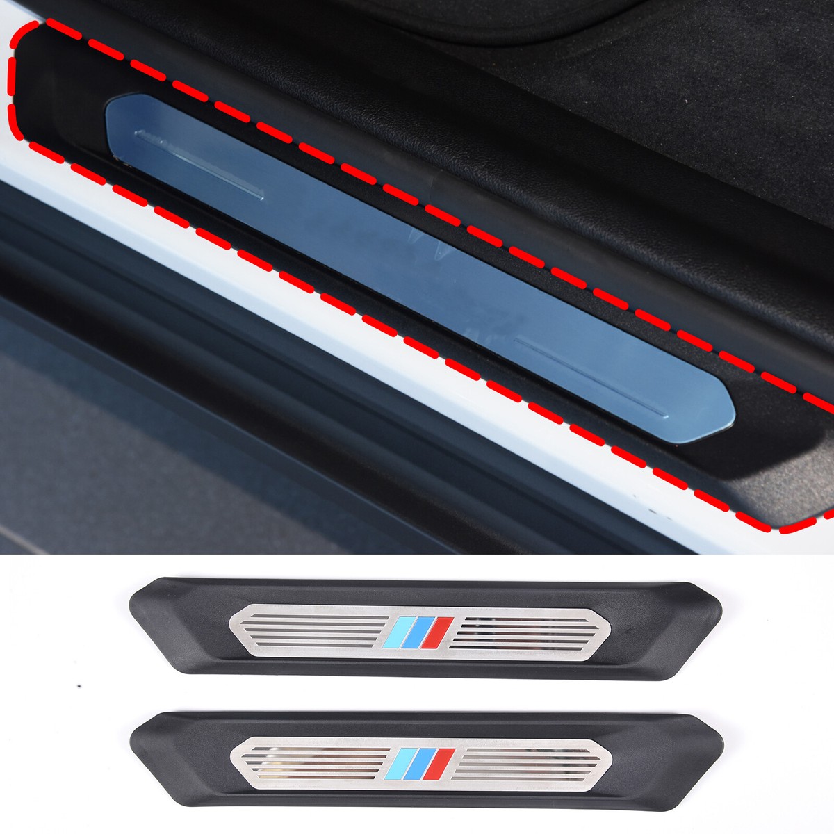 Rear Door Sill Scuff Plate Guard Trim Cover For BMW X3 G01 X4 G02
