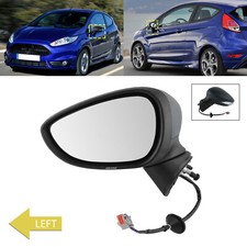 Außenspiegel links für Ford Fiesta VI 08-12 Grundiert Asphärisch Spiegel+Blinker