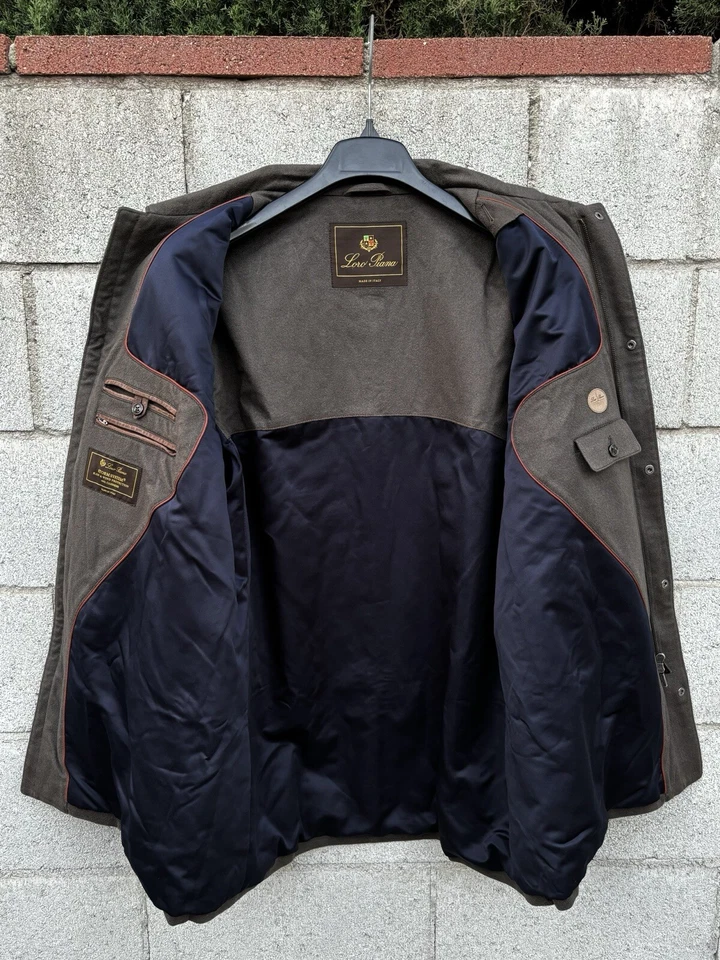 $4995 Loro Piana Storm System Cashmere Voyager Jacket Coat Green Sz 2XL - Image 4 of 4