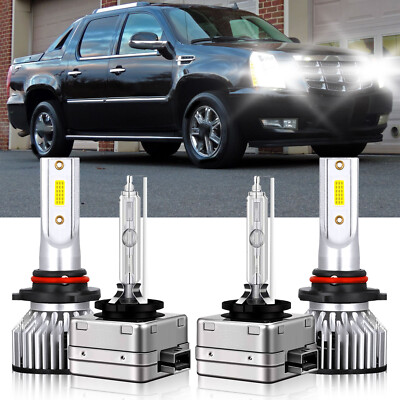 For Cadillac Escalade EXT 2003-2006 Combo 9005+D1S LED HID Headlight Bulbs Kit