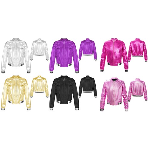 Kids Girls Hoodie Excise Jacket Striped Hooded Sport Sweatshirt Clothing Style - Picture 6 of 79
