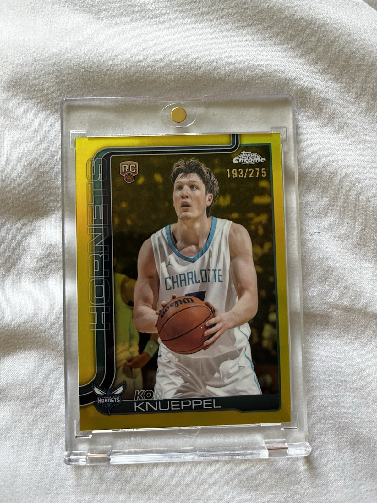 2025-26 Topps Chrome - Kon Knueppel #254 Yellow Refractor /275 (RC)