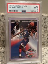 1993-94 Fleer All-Stars Michael Jordan #5 All-Star Weekend Insert PSA 9