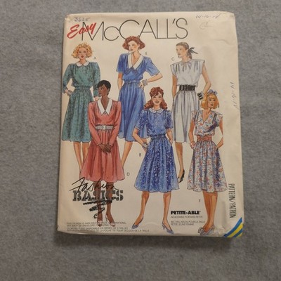 McCall s 3625 Dress Sewing Pattern Sz 14-18 UNCUT Easy Fashion Basics 1980s
