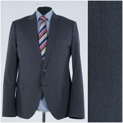 Mens Birdseye Grey Blazer 44R US Size ESPRIT Sport Coat Jacket