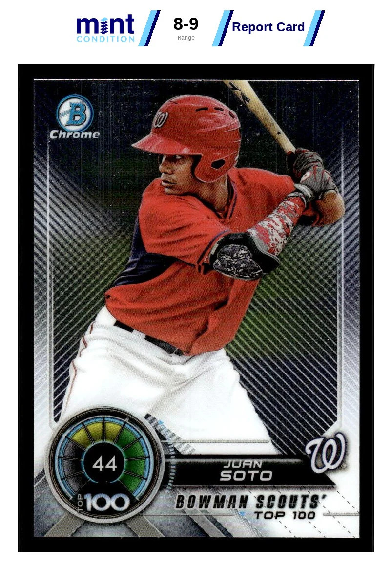 2018 BOWMAN JUAN SOTO BTP-44 MINT BOWMAN CHROME SCOUTS' TOP 100 RC NATIONALS