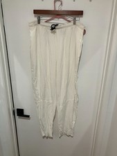 Jams World Women's Vintage Beach Pants, White, Size Large