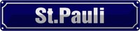 Blechschild 10X46 Cm St. Pauli Hamburg Abenteuer Reisen StraßE Stadt Urlaub Deko