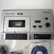 Grace Tape2USB II Tape Converter & Recorder USB Digitization & Built-In Speaker