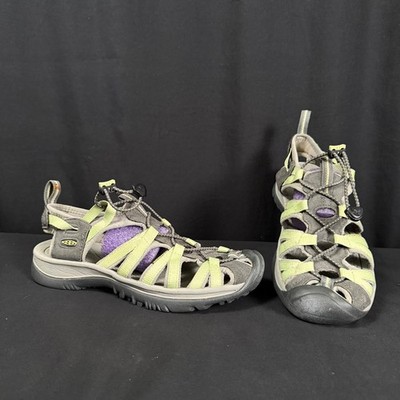 KEEN Whisper Sports Sandal Nile Green Gray Waterproof Hiking Womens 9 5124-NENG