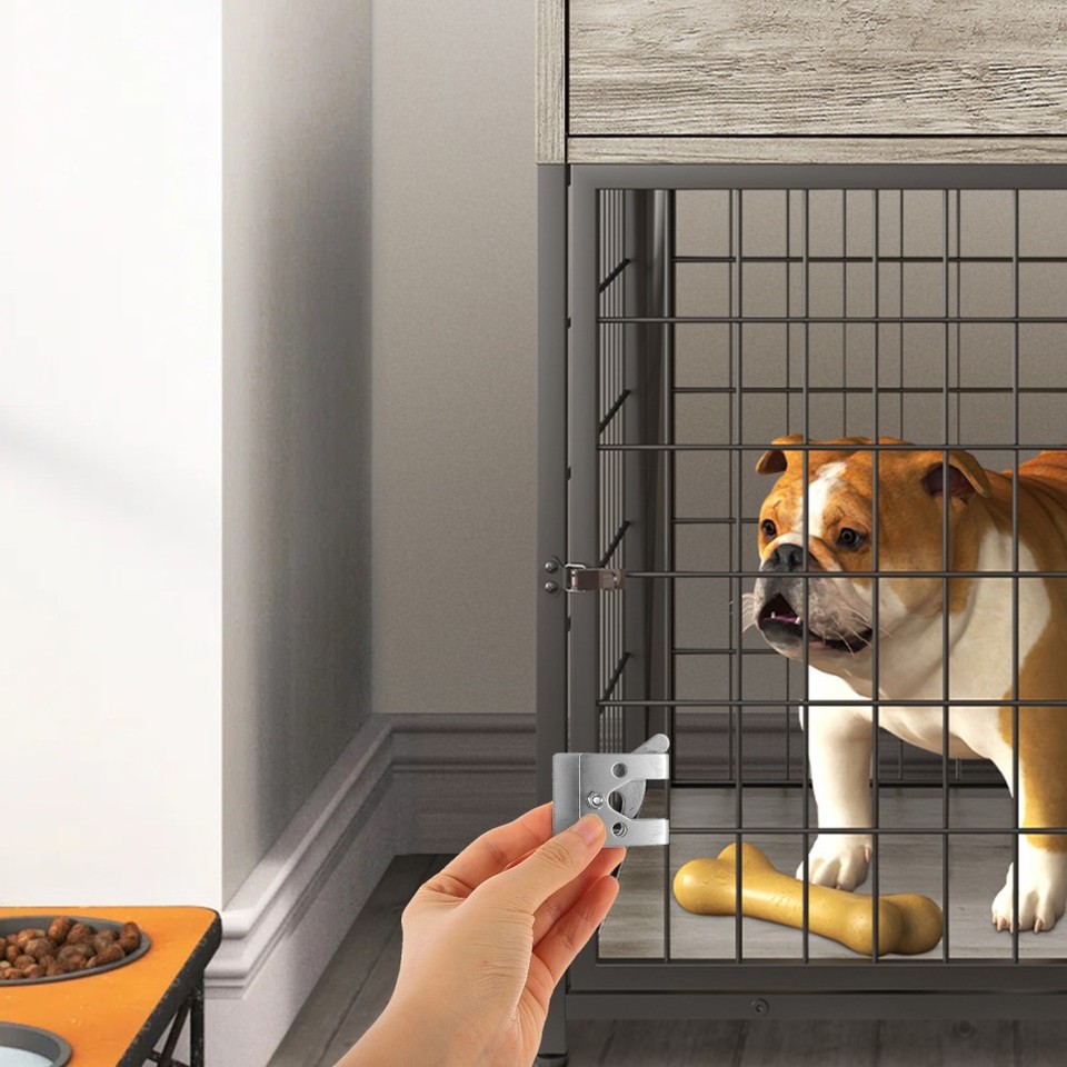 Heavy Duty Stainless Steel Cage Gate Latch Silver Door Lock for Dog ...