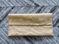 Louis Vuitton Dust Bag Fold Over Storage 9x5 Beige Small Logo Outdoor Fashion