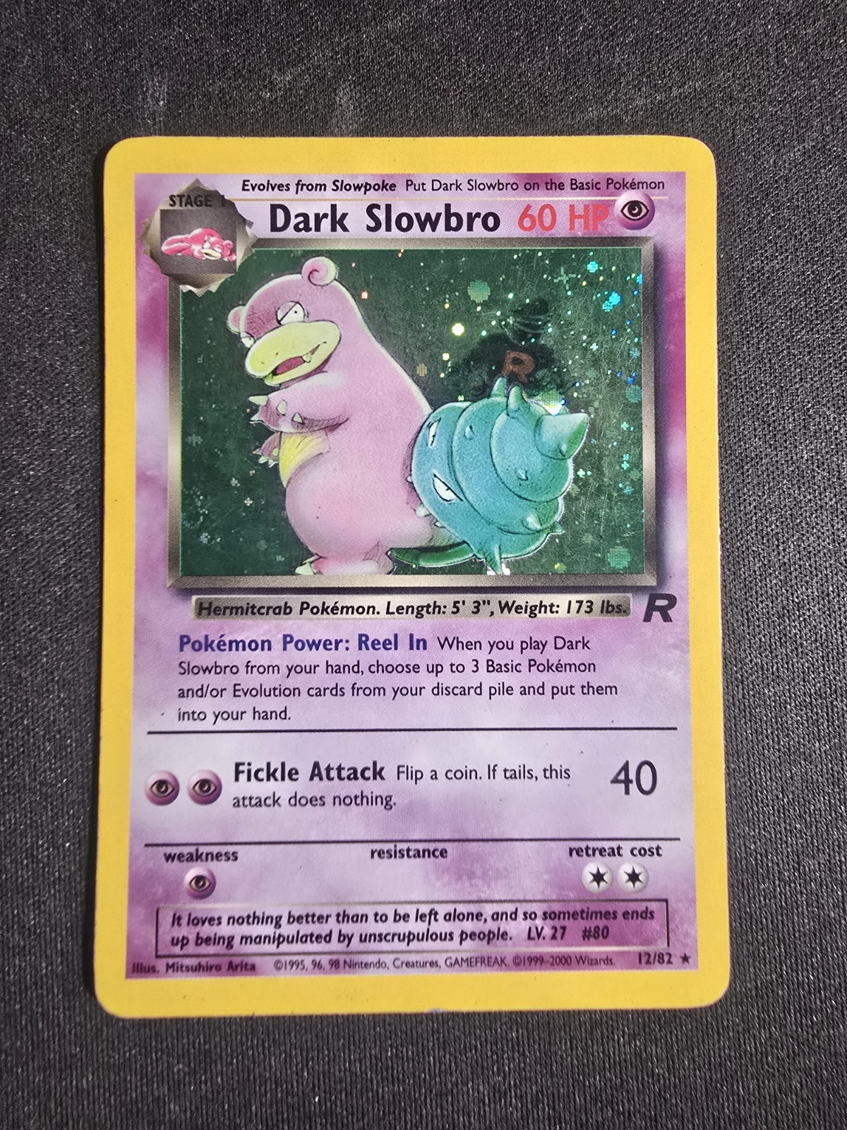 Pokemon Dark Slowbro Team Rocket 12/82