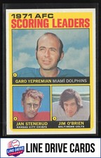 1972 Topps #7 1971 AFC Scoring Leaders (Yepremian/Stenerud/O'Brien) NM CENTERED