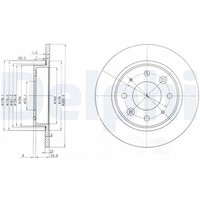 2X Delphi Bremsscheibe BG3336 FüR KIA