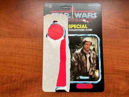 Vintage Kenner Star Wars Figure Card POTF 92 Back Cardback Han Endor