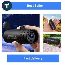 2000X25 HD Monocular Telescope Compact Portable for Travel Hiking Camping