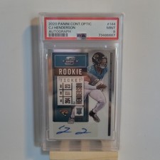 2020 Contenders Optic CJ Henderson Rookie Ticket Auto PSA 9 