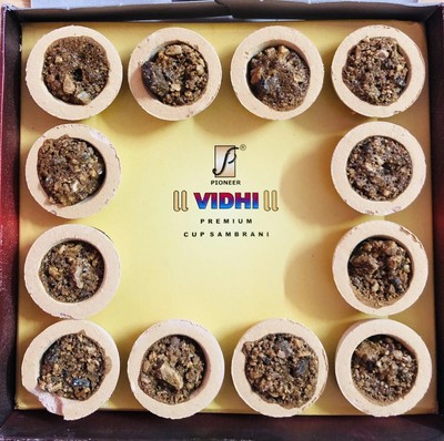 2 x 12 TASSEN Sambrani Dhoop Weihrauch GUGGAL Indisches Bdellium Meditation...