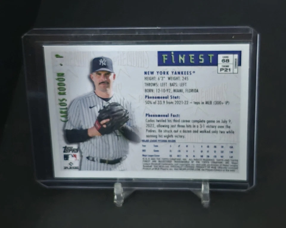2023 Topps Finest Flashbacks - Finest Phenoms #68 Carlos Rodon - Image 2 of 2
